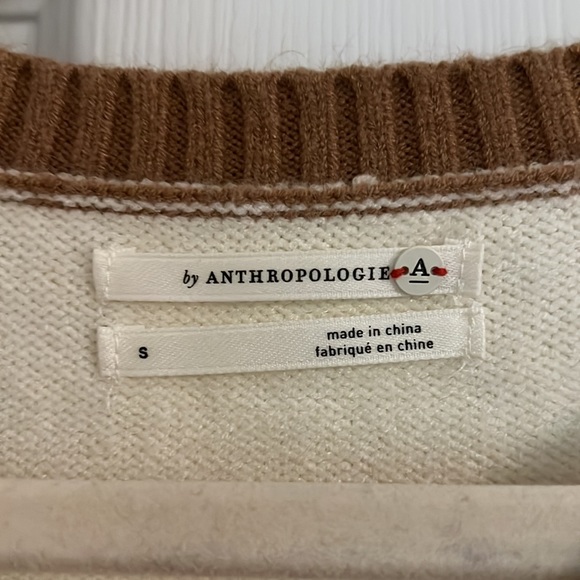 Anthropologie Brown and White Sweater - Picture 3 of 3